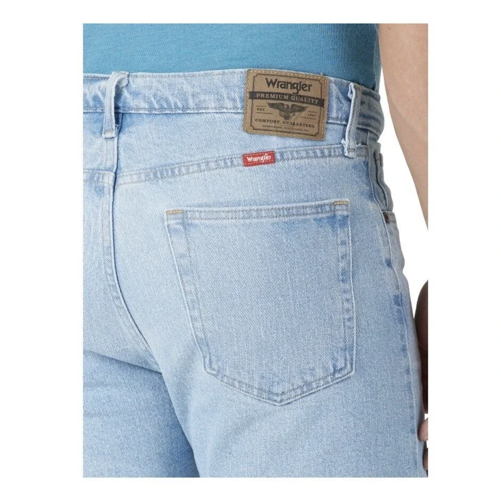 Wrangler Authentics Men's blue Classic Relaxed‎ Fit 10 Inseam Jean Short size 36